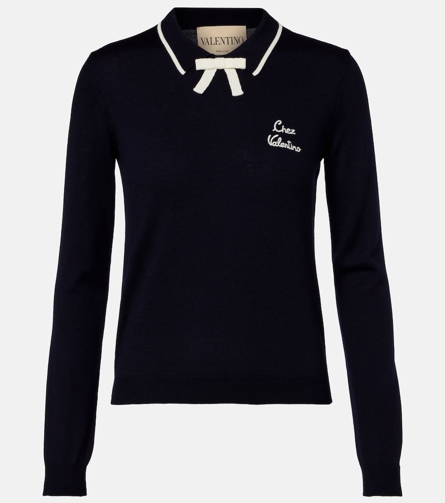 Chez virgin wool polo sweater