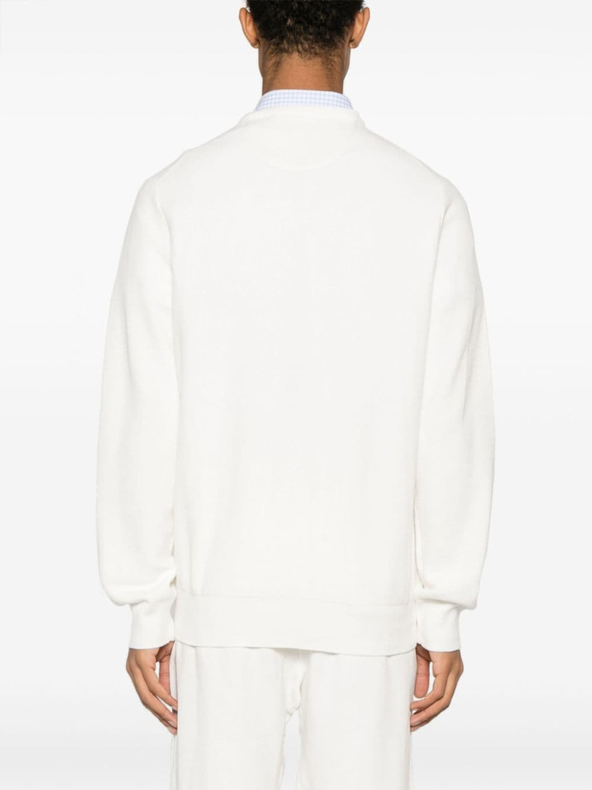 Pony Embroidered Crewneck Knitted Jumper