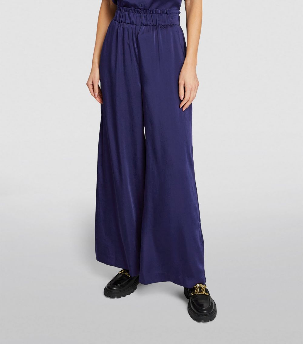 Satin Wide-Leg Trousers