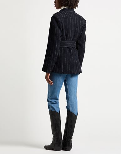 Woman Coat Midnight blue Size 8 Virgin Wool