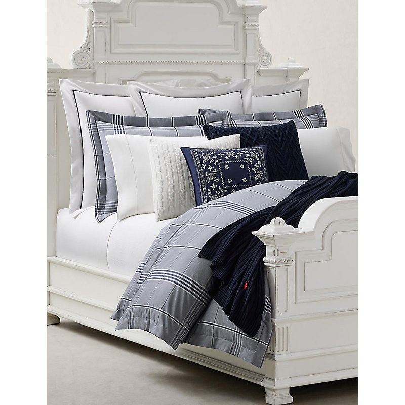 August Checked Cotton Duvet Cover