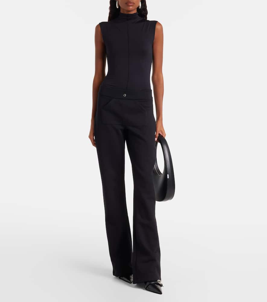 Low-rise cotton-blend sweatpants