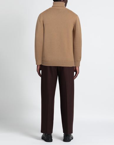 Alpha Studio Man Turtleneck Sand Size 38 Merino Wool