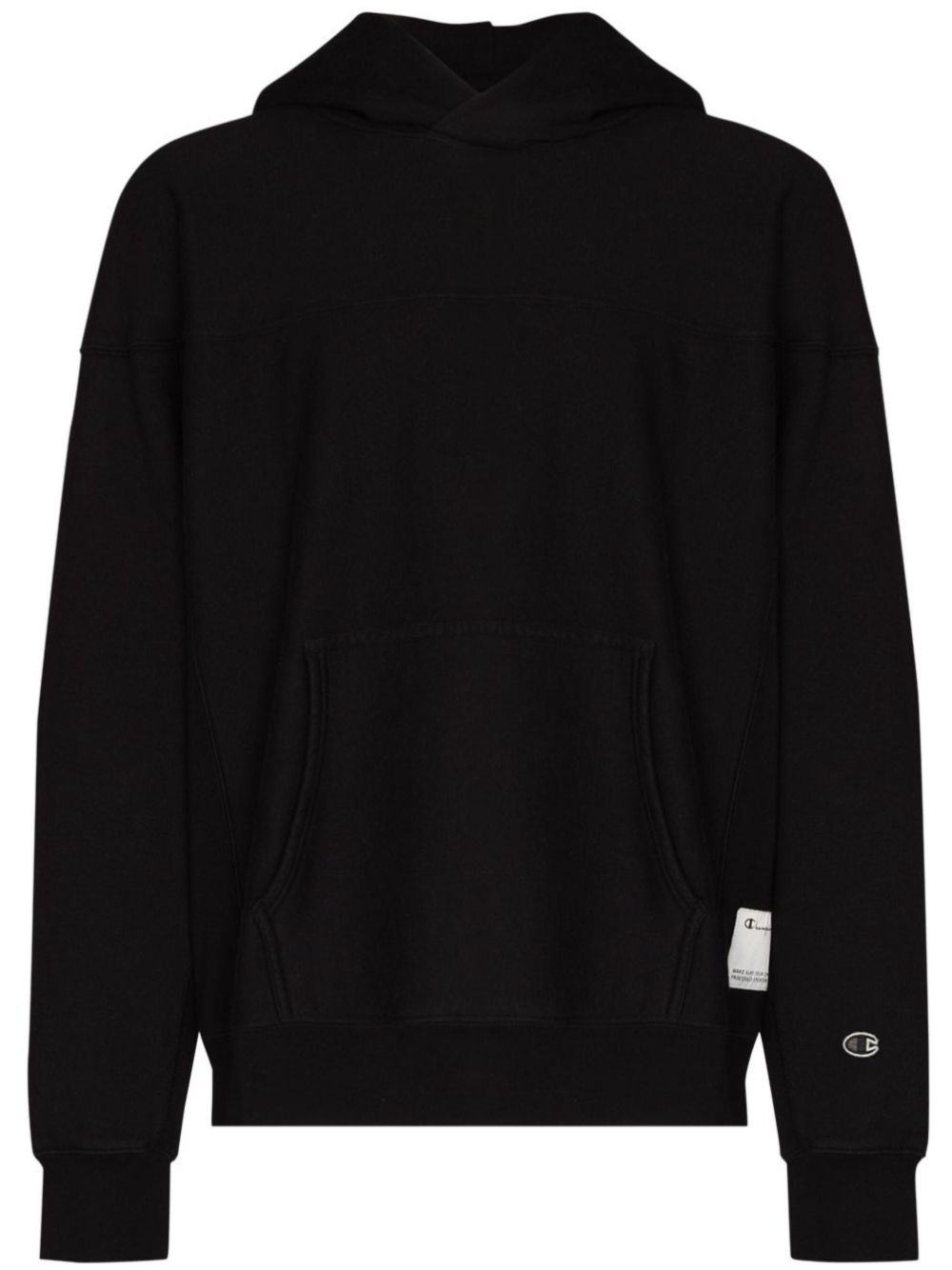 Logo-patch hoodie - Black