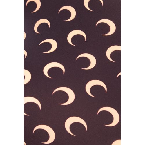 Crescent moon print jersey top - Brown