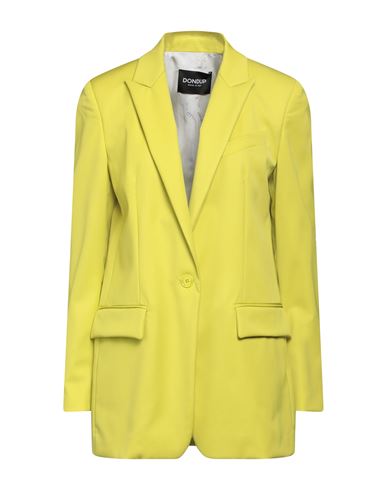 Woman Blazer Lime green Size 2 Virgin Wool, Elastane