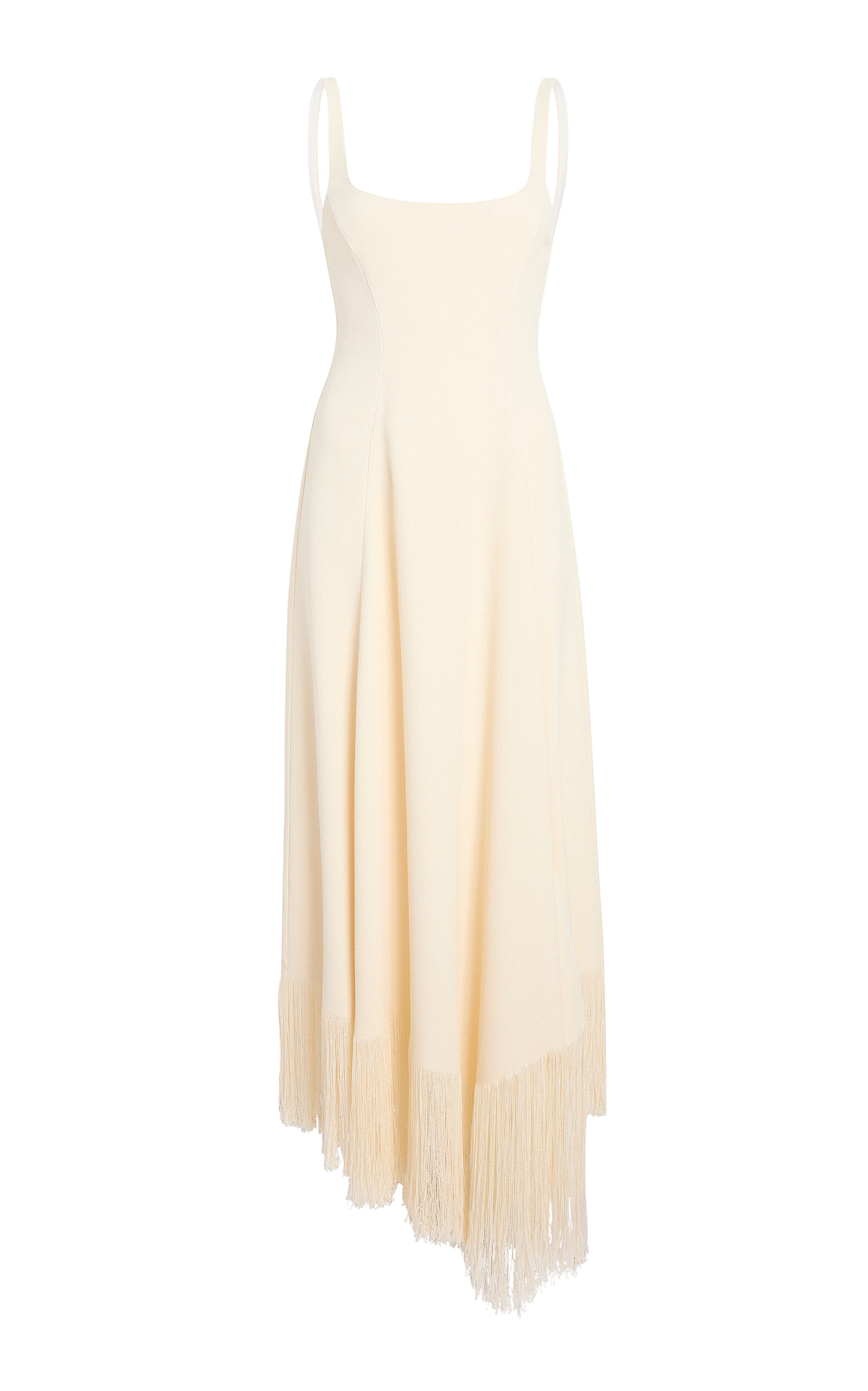 Vivian Fringed Crepe Maxi Dress