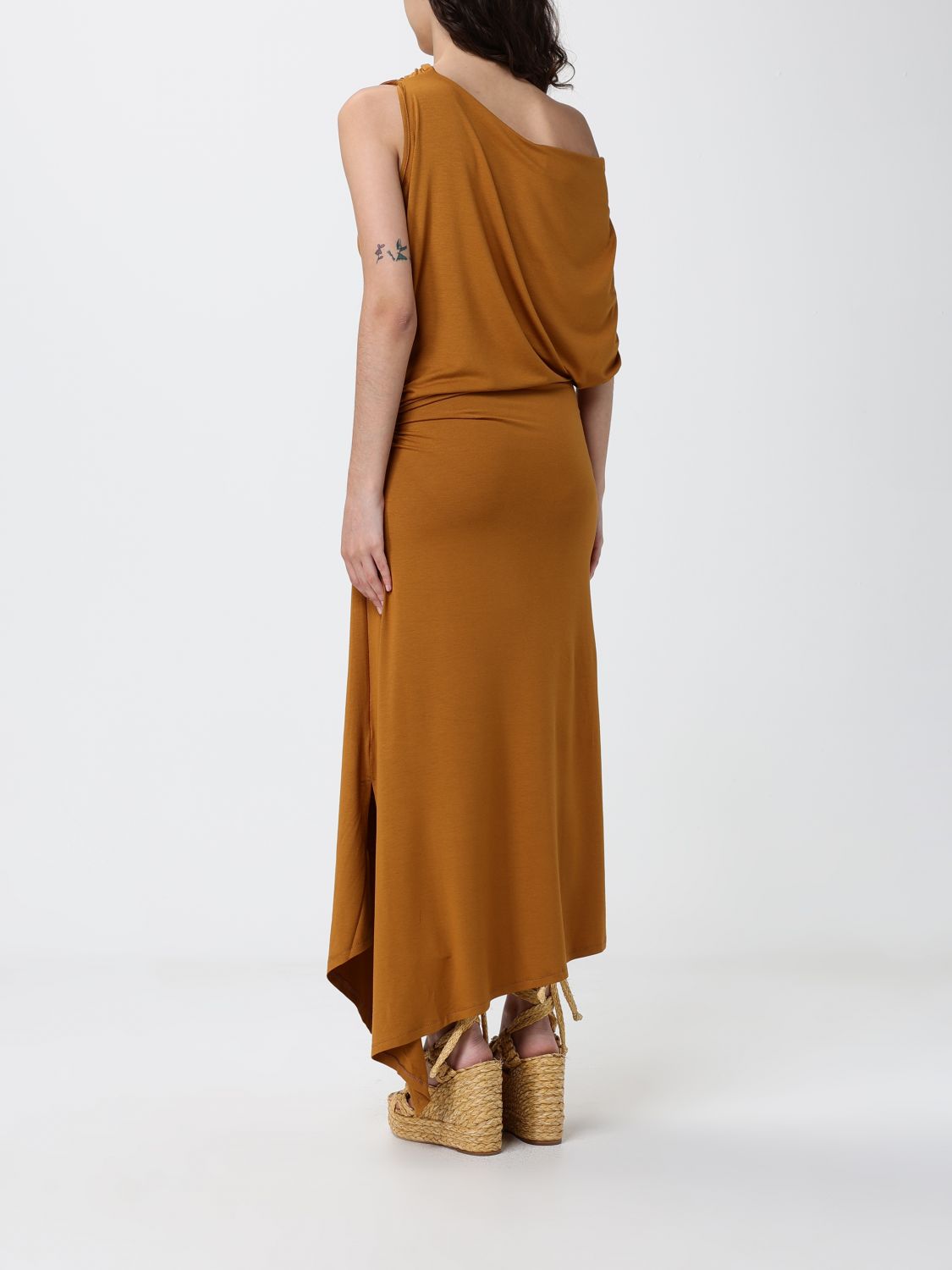 Dress Woman color Leather