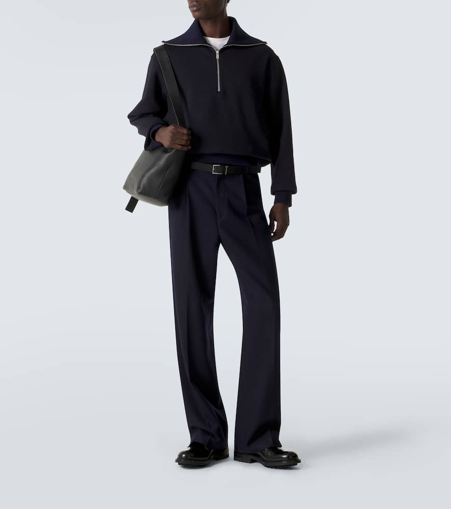 Cotton half-zip sweatshirt
