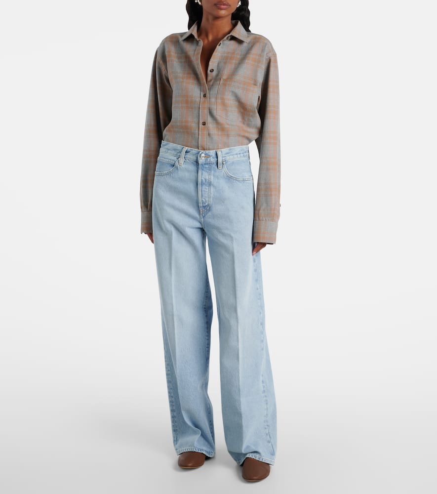 Collegiate wide-leg jeans