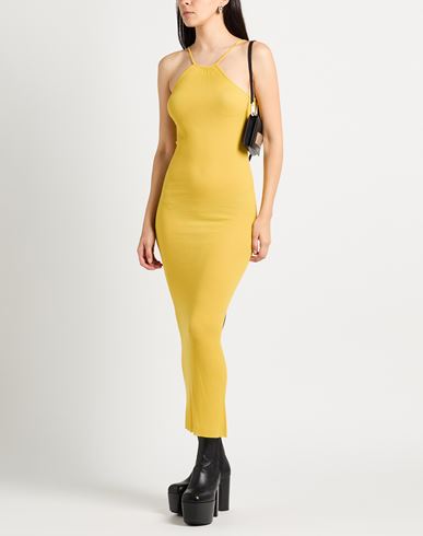 Woman Maxi dress Yellow Size 6 Viscose, Silk