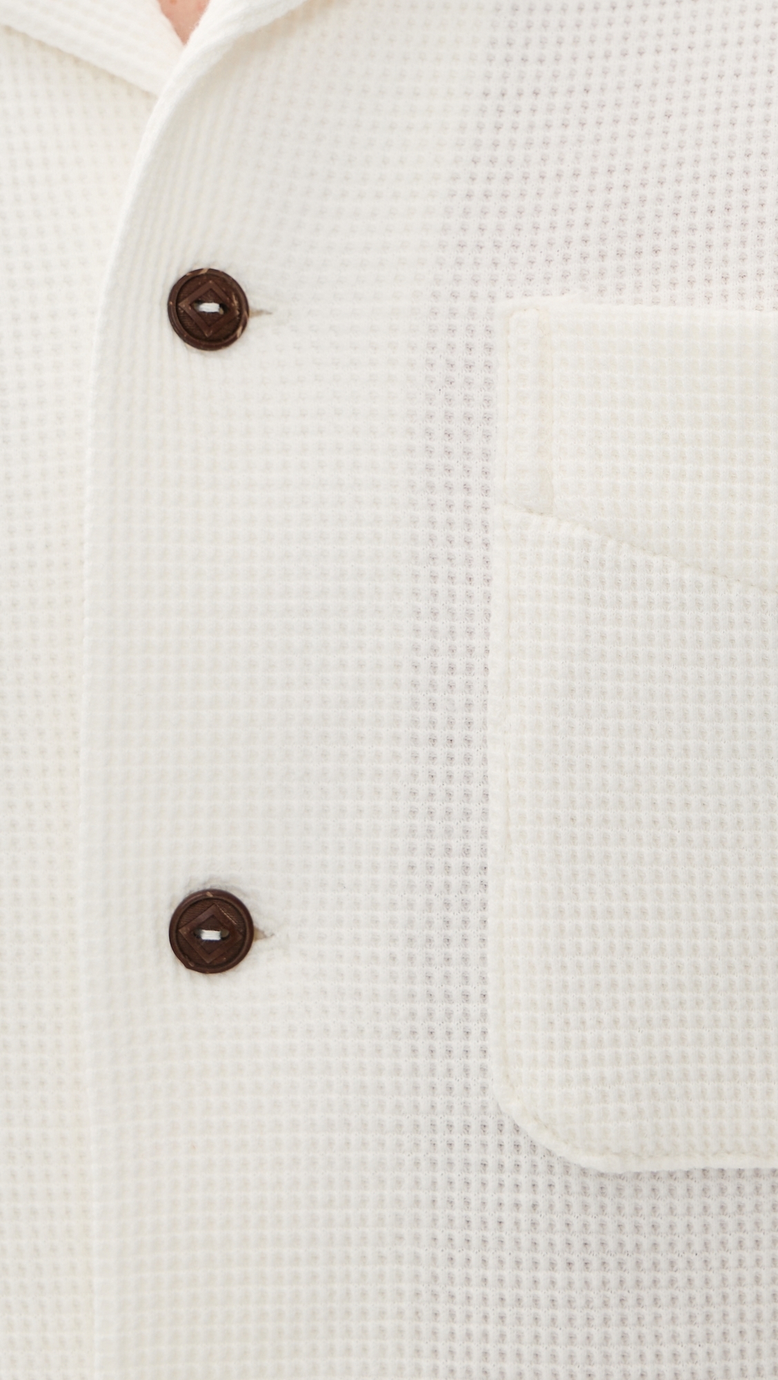 Cotton Linen Waffle Knit Andy Camp Shirt Nevis