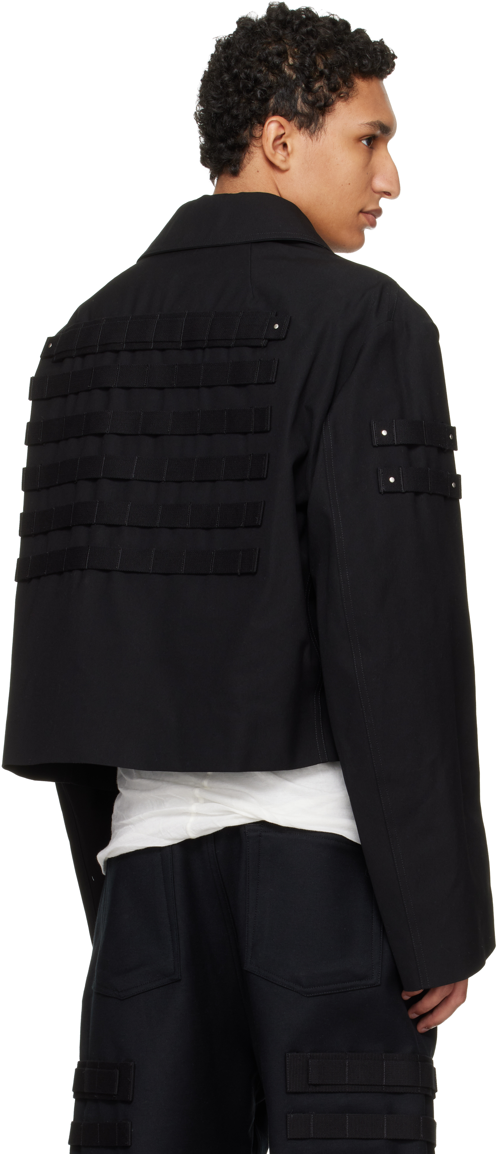 Black Temple Blixa Cropped Cargo Mac Jacket