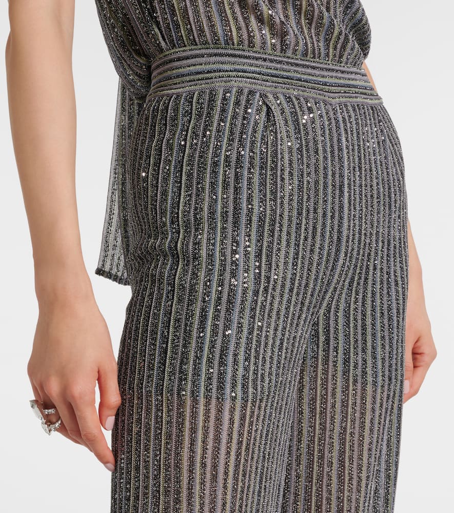 Sequined Lurex palazzo pants