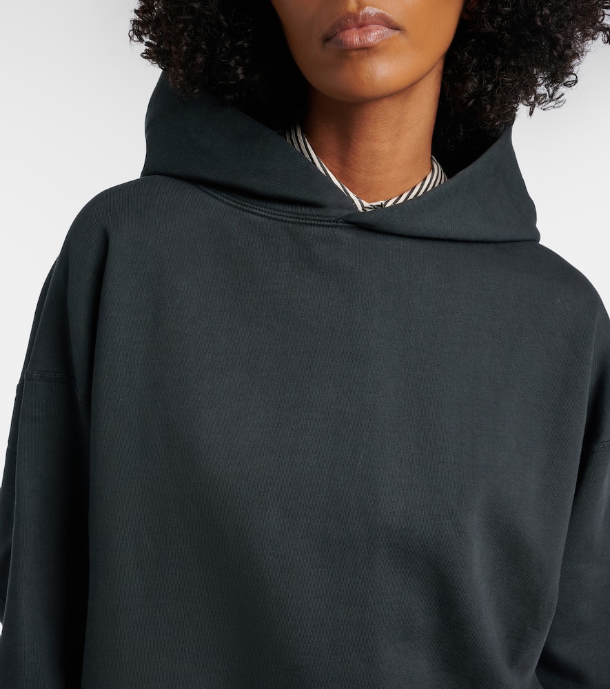 Relaxed cotton jersey hoodie