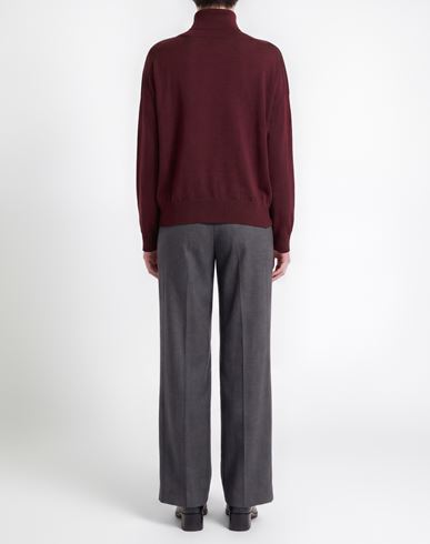 Woman Turtleneck Burgundy Size 8 Merino Wool