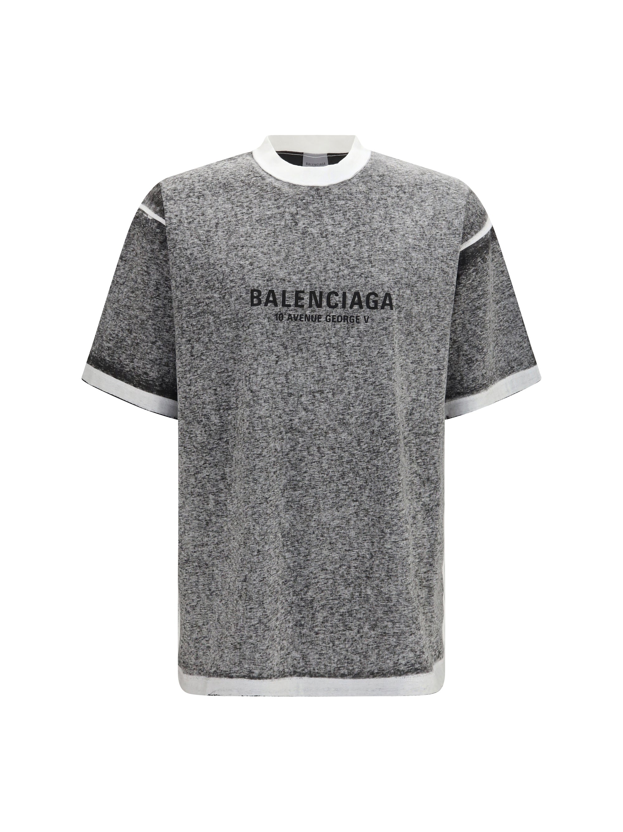 Logo-Printed Oversized Cotton T-shirt — Gray