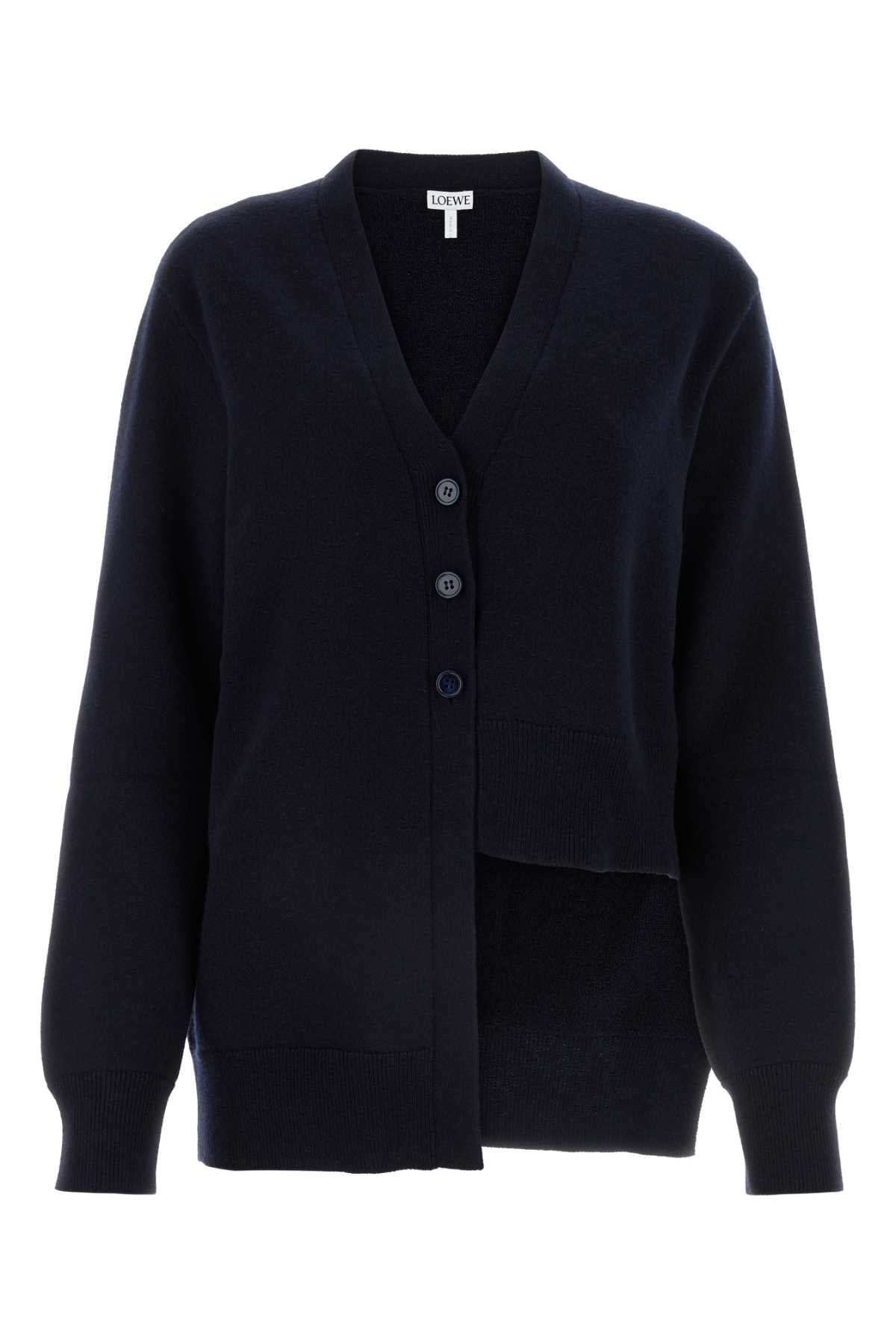 100% Cashmere Cardigan — Navy