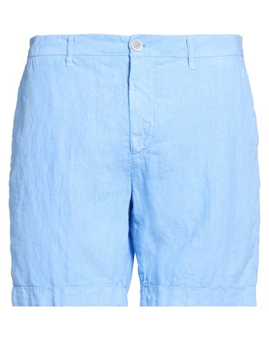 Man Shorts & Bermuda Shorts Azure Size 30 Linen