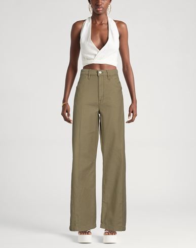 Woman Pants Sage green Size 30 Cotton