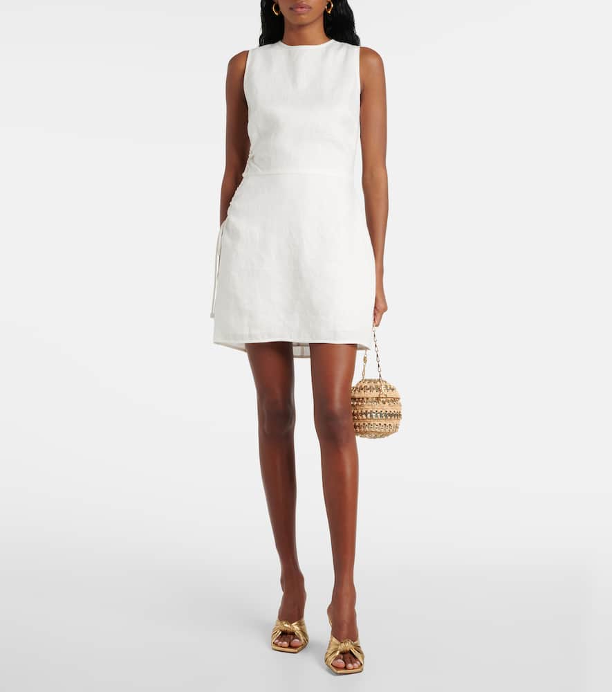 D'Orsay linen minidress