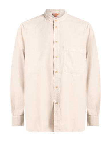 Man Shirt Beige Size 42 Cotton