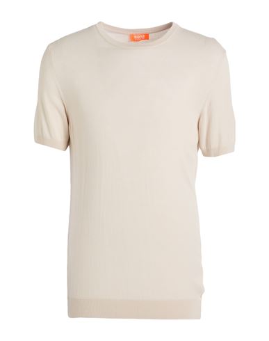 Man Sweater Beige Size L Viscose, Polyester