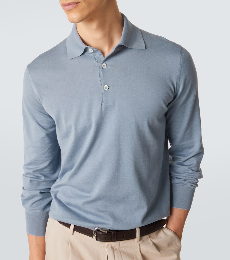 Cotton polo sweater
