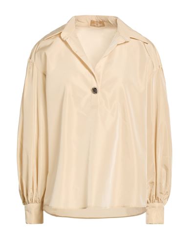 Woman Top Beige Size 4 Acrylic, Polyester