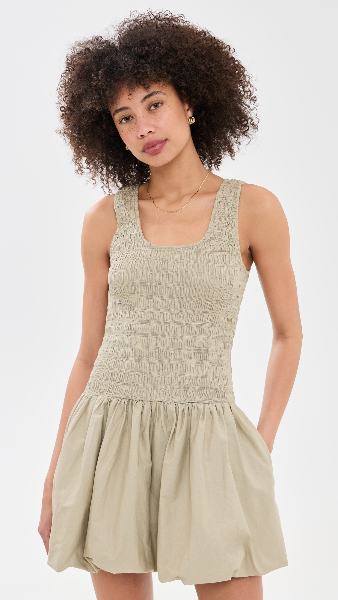 Ilona Bubble Hem Dress Mist