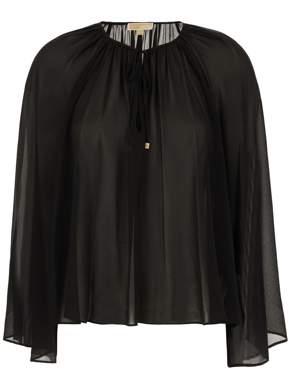 Georgette V-neck blouse - Black