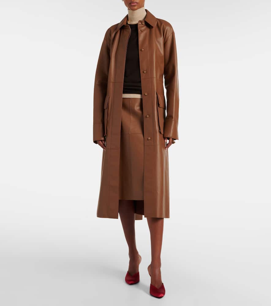 Okabe leather coat