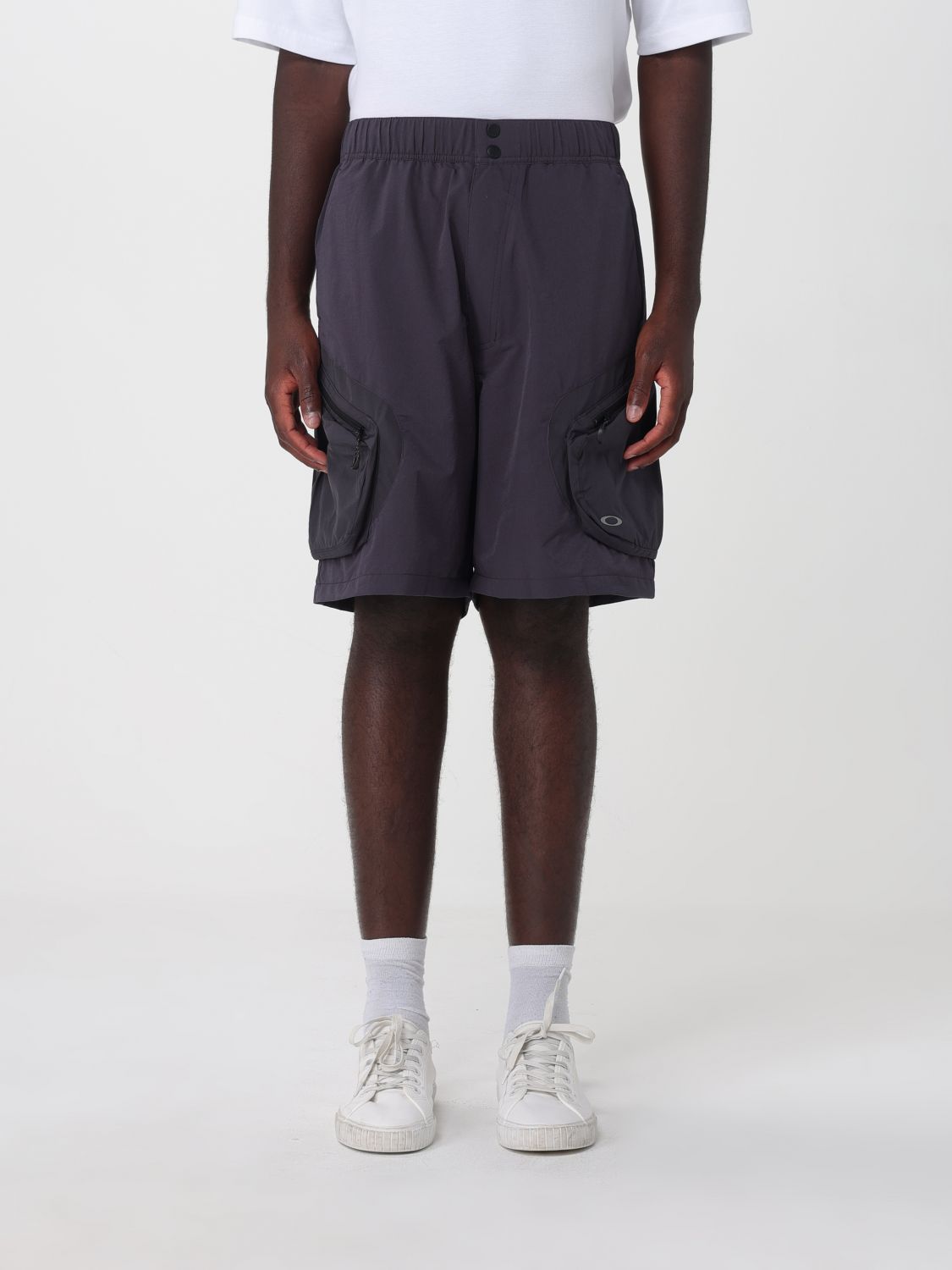 Regular Fit Cargo Shorts in Technical Fabric with Side Pockets