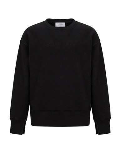 Woman Sweatshirt Black Size M Cotton, Polyester
