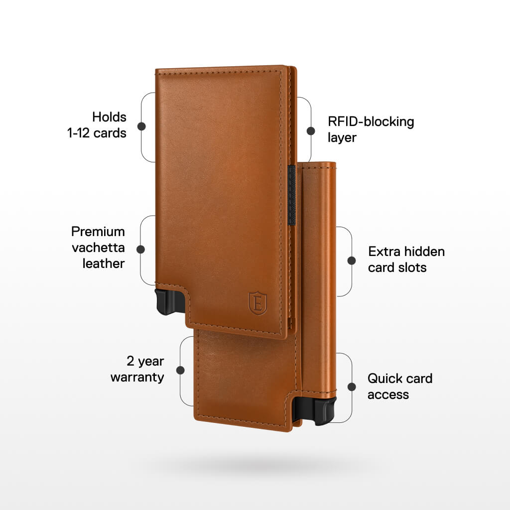 Men's Wallet - Smiley x Ekster Premium Slim Men's Wallet Trackable Wallet Leather Smart Wallet RFID Blocking
