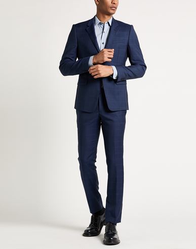 David Line Man Suit Navy Size 44 Wool, Cashmere