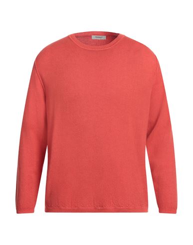 Man Sweater Tomato red Size L Virgin Wool