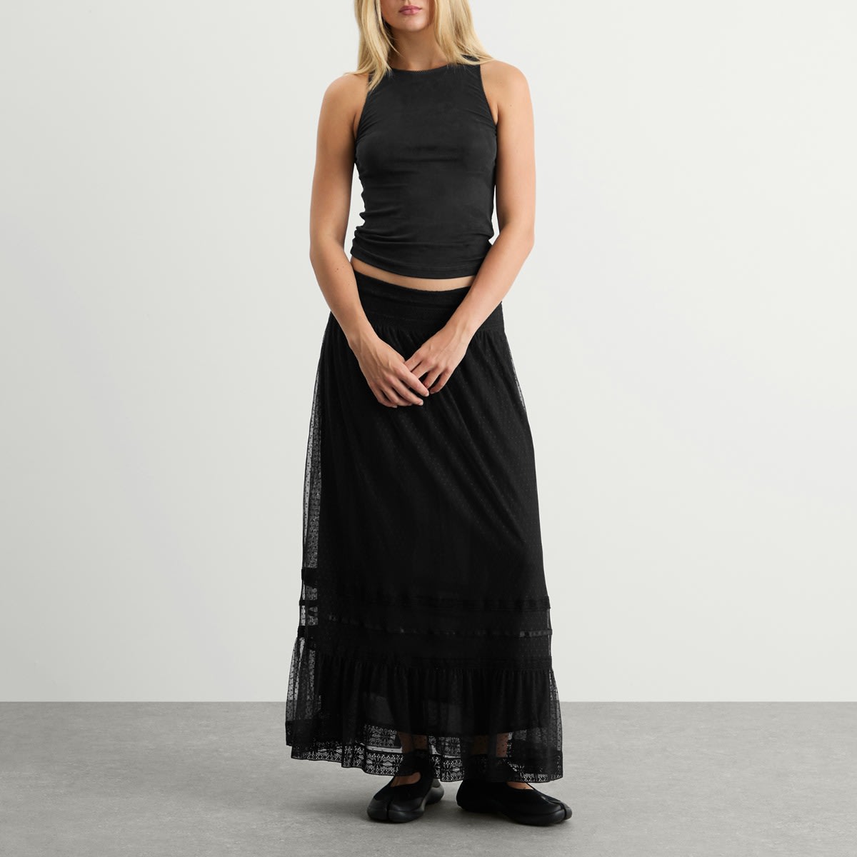 Women's Tuta Midi Skirt Black