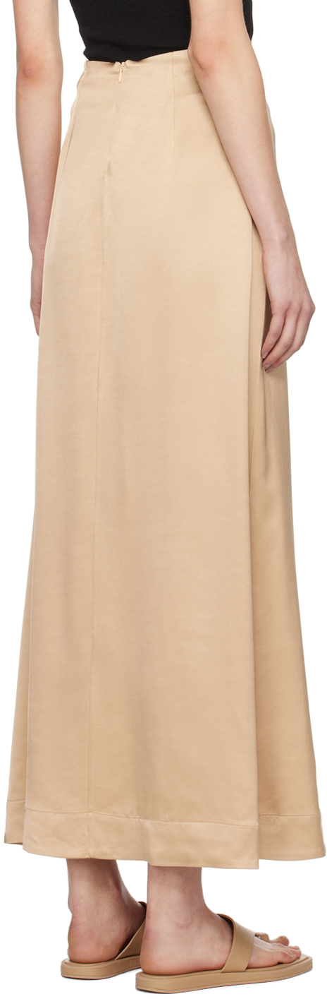 Esse Studios Beige Gilded Maxi Skirt