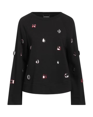 Emporio Armani Woman Sweatshirt Black Size L Cotton