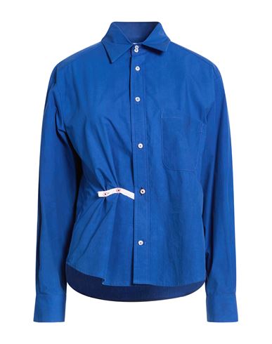 Woman Shirt Blue Size XS Cotton