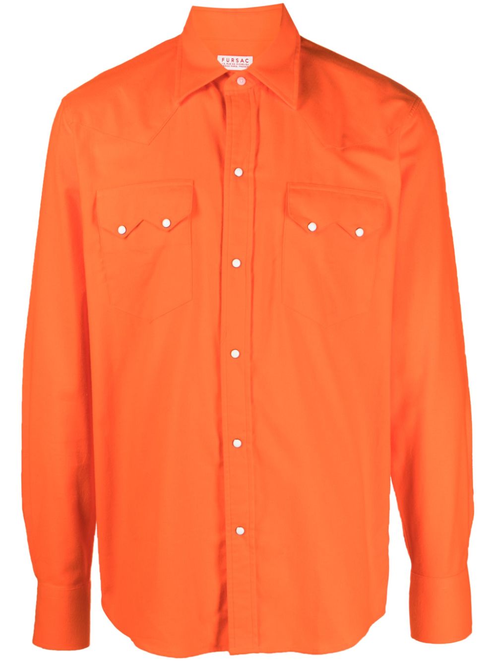 Button-up cotton shirt - Orange