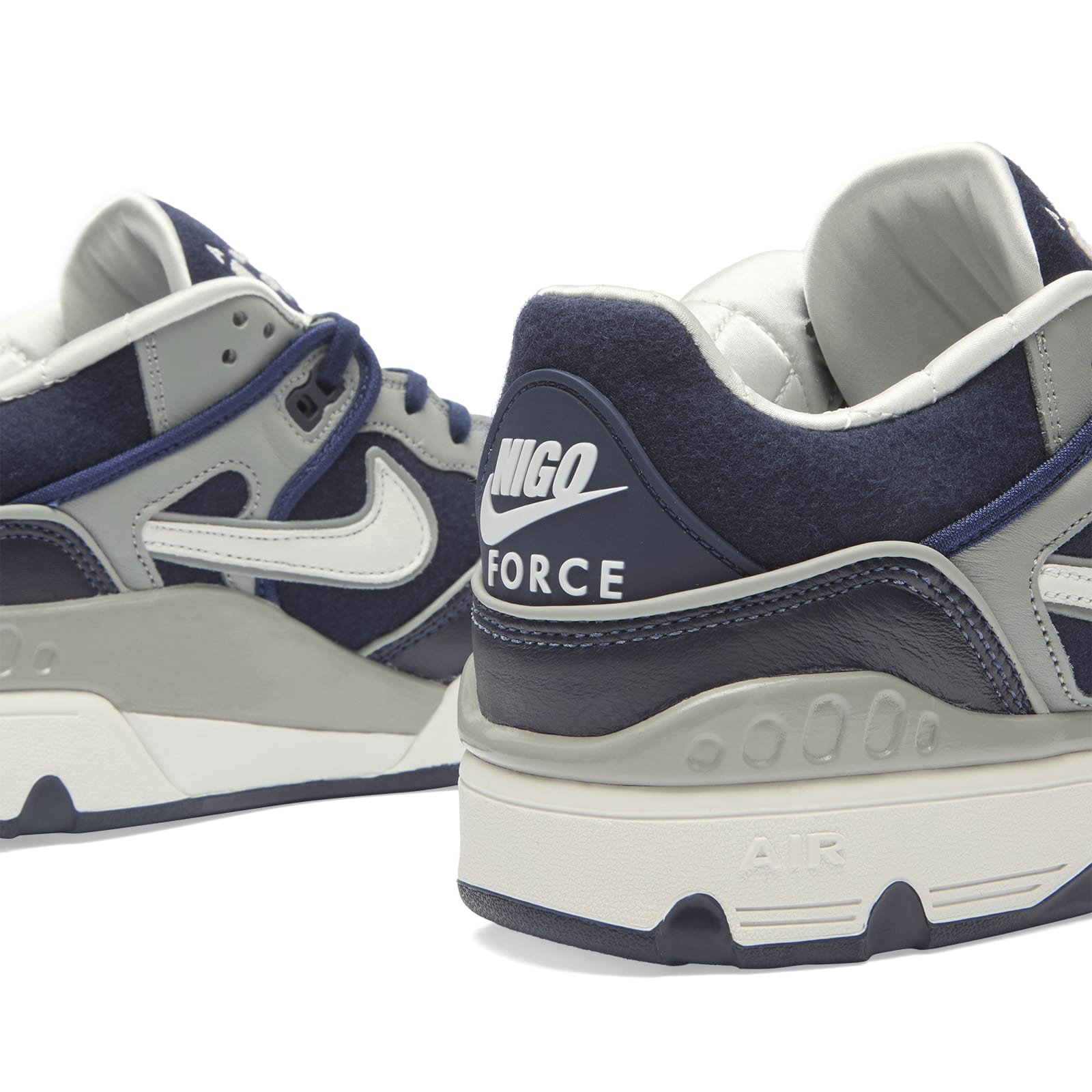 X Nigo Air Force 3 Low SP Sneaker in Midnight Navy/Off White/Shadow Grey