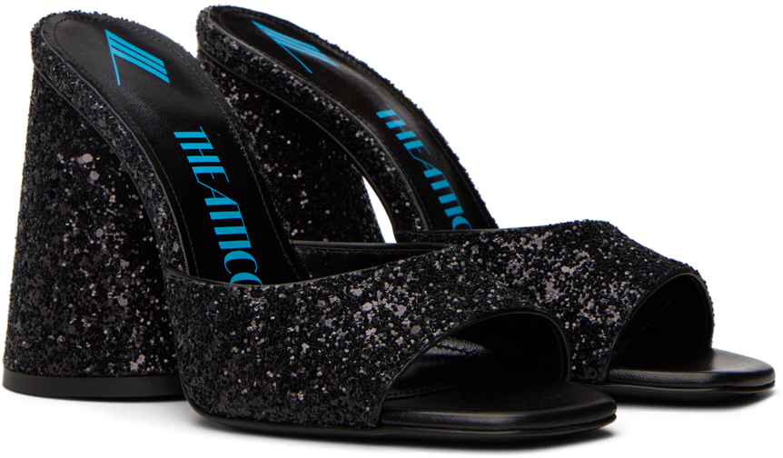 Black loose heel sandals