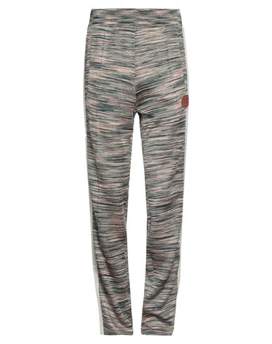 Man Pants Green Size L Viscose, Polyamide, Polyester, Leather