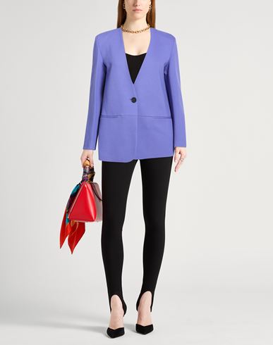 Woman Blazer Purple Size 4 Viscose, Polyamide, Elastane