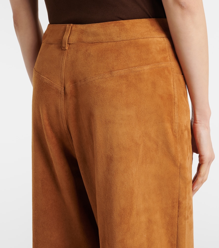 Mytheo suede wide-leg pants