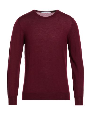Man Sweater Burgundy Size 42 Merino Wool
