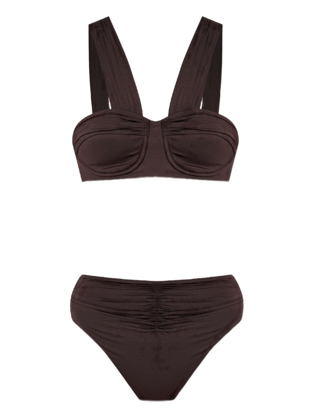 Balmain underwire-cup bikini - Brown