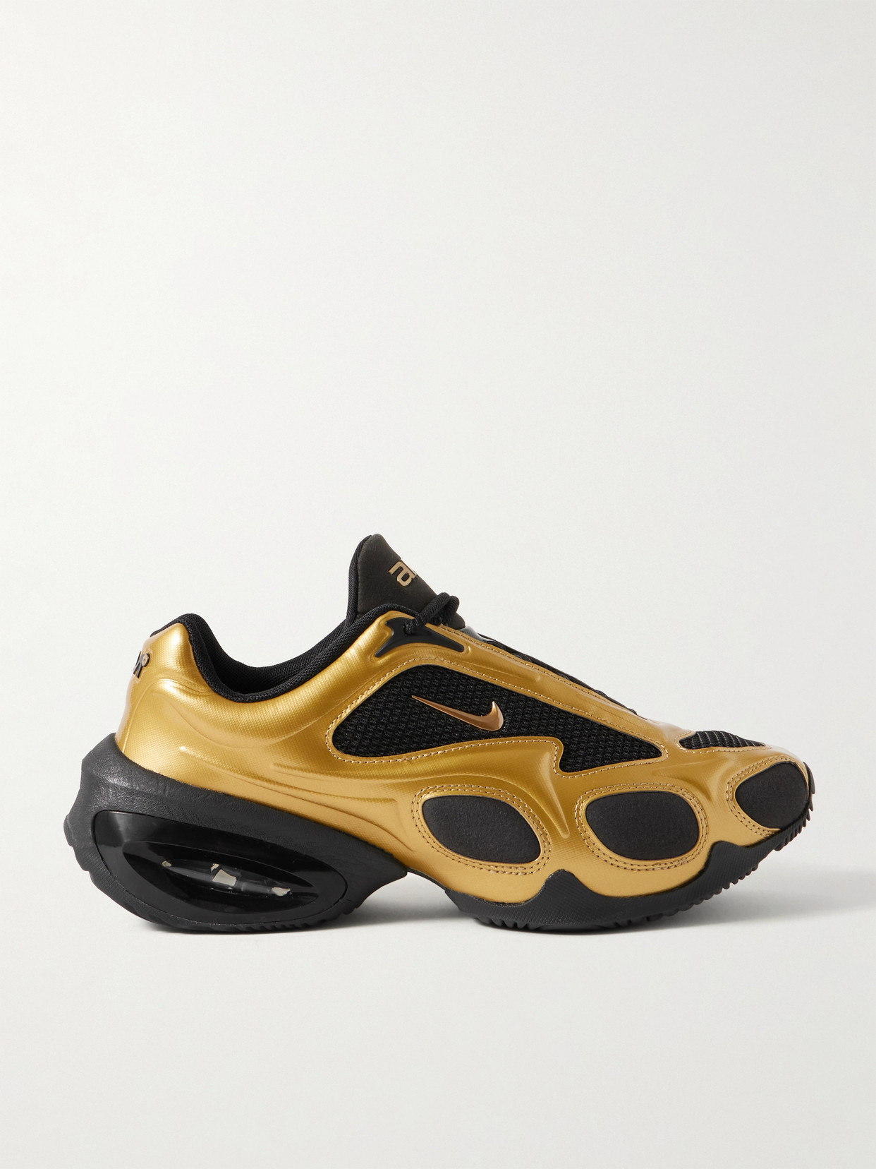 Air Max Muse Mesh-trimmed Metallic Sneakers - Gold